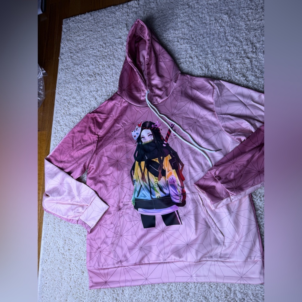 Women’s Small Demon Slayer 3D Printed Hoodie NEW